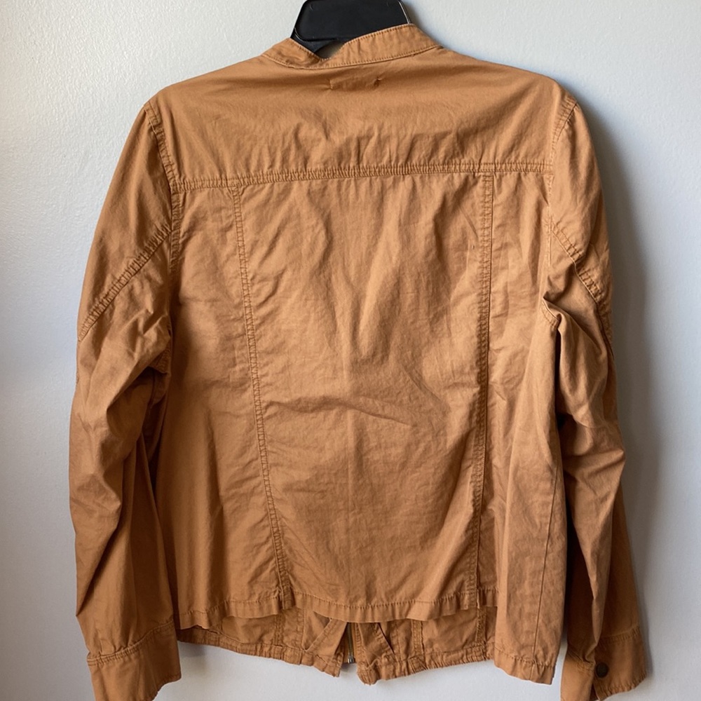 Maurices Lightweight Cotton Full Zip Brown Jacket Women's Plus Size 0X/14W - Picture 3 of 3